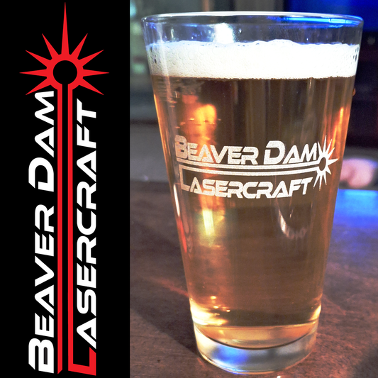 Custom Laser Etched 16 oz. Pint Mixing Glass