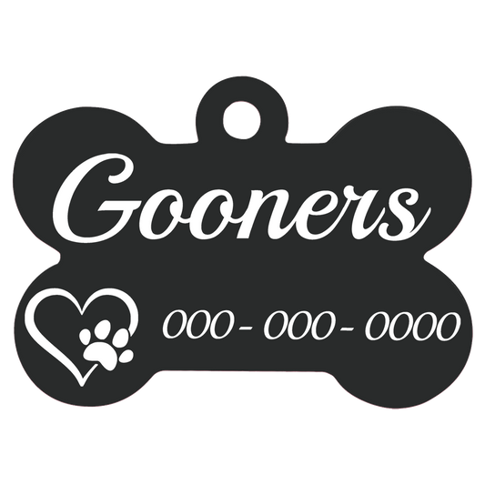 Anodized Aluminum Bone Pet Tags