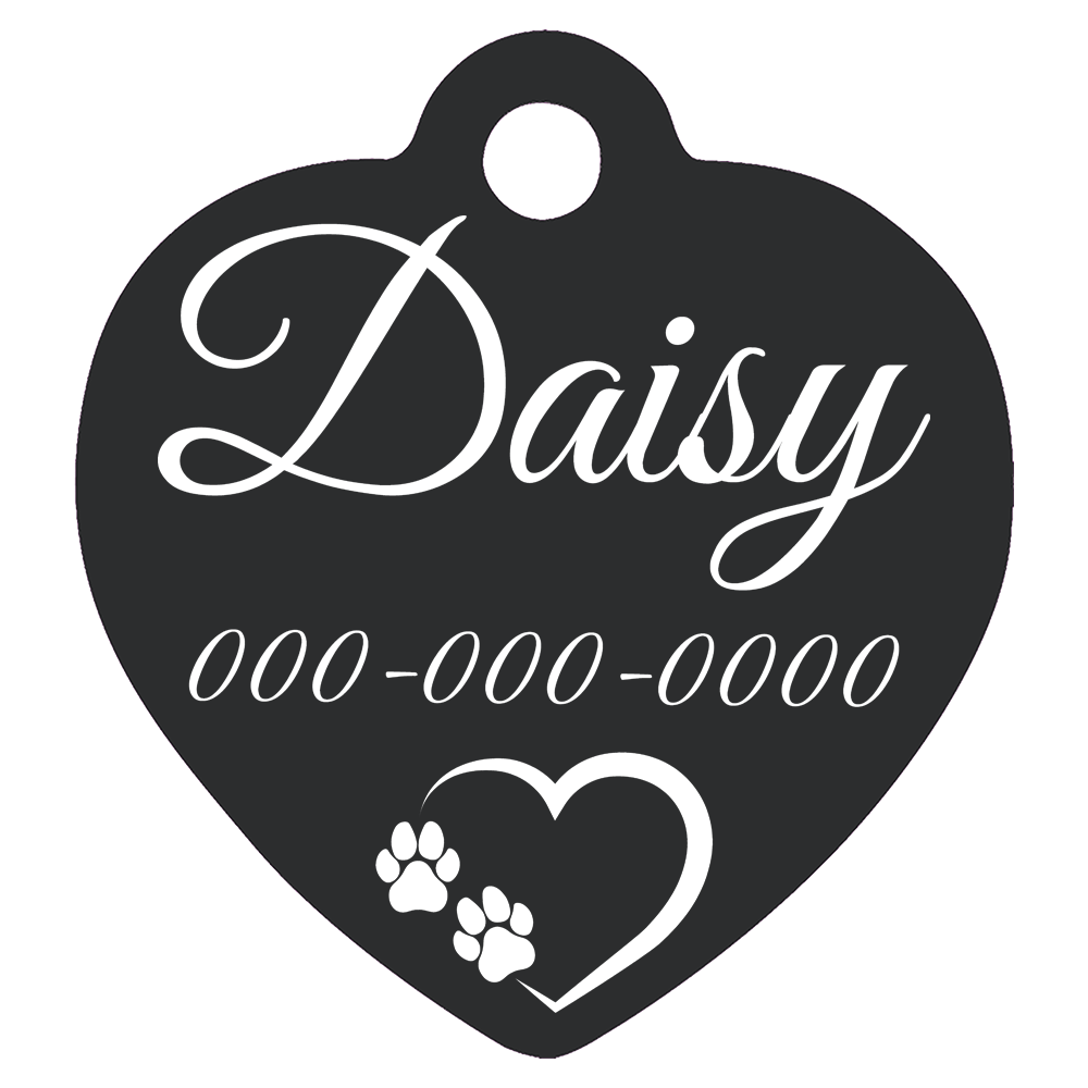 Heart Shaped Anodized Aluminum Pet Tags