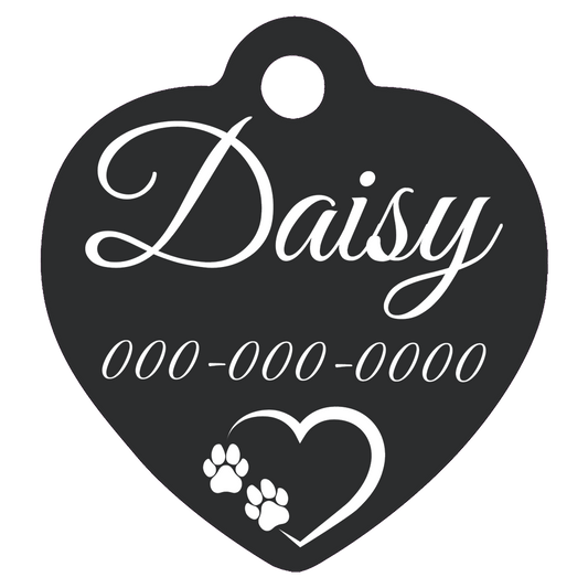 Heart Shaped Anodized Aluminum Pet Tags