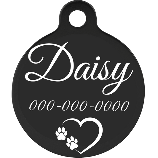 Round Medallion Anodized Aluminum Pet Tags