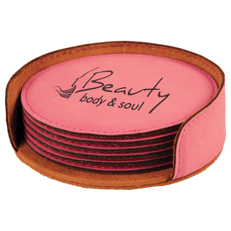Leatherette 6-Coaster Set