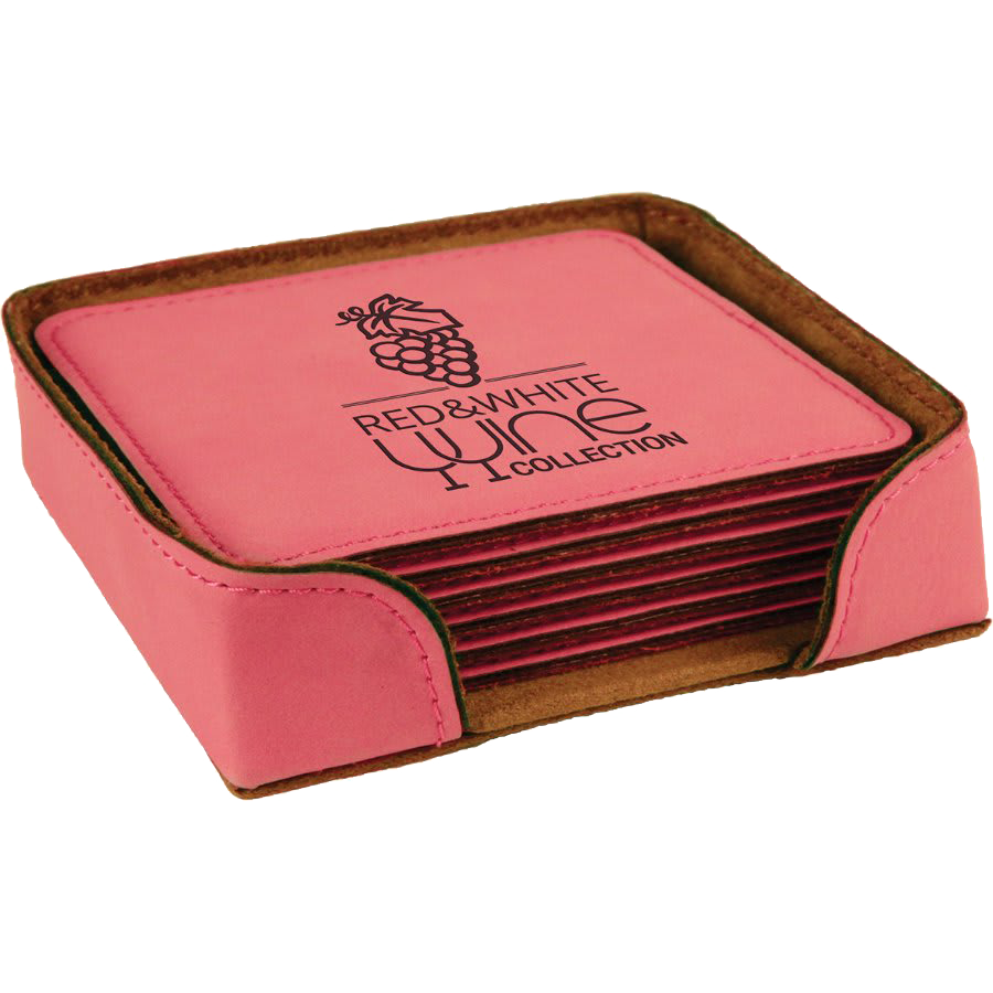 Leatherette 6-Coaster Set