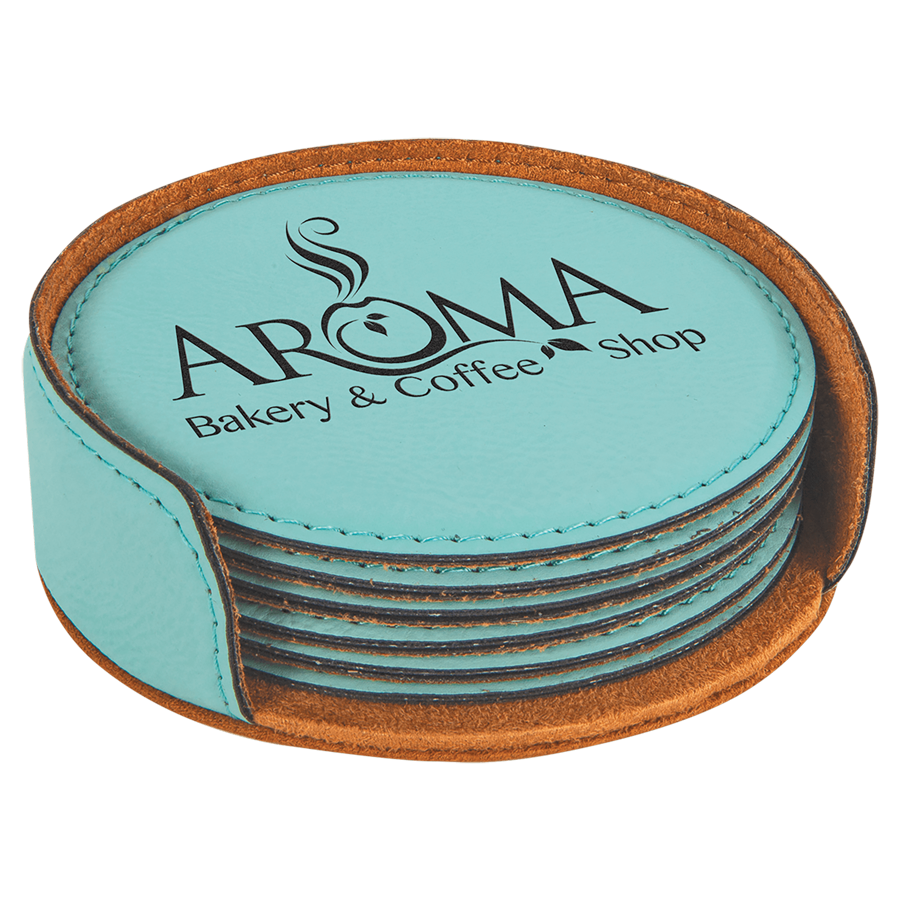 Leatherette 6-Coaster Set