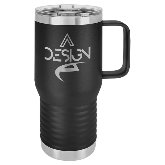 Customized 20 oz. Polar Camel Travel Mug with Handle & Slider Lid