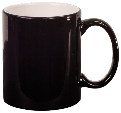 Customized Laser Etched 11 Oz Round Ceramic Coffee Mug