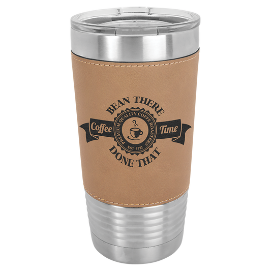 Customized Leatherette 20 oz. Polar Camel Tumbler with Clear Lid