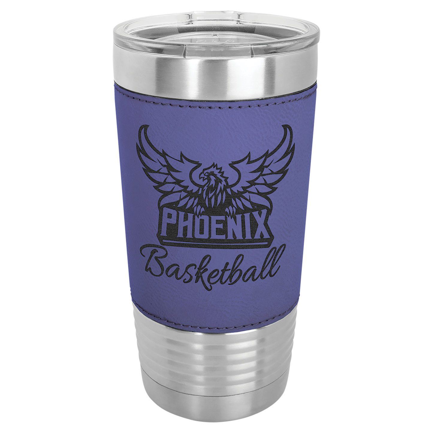 Customized Leatherette 20 oz. Polar Camel Tumbler with Clear Lid