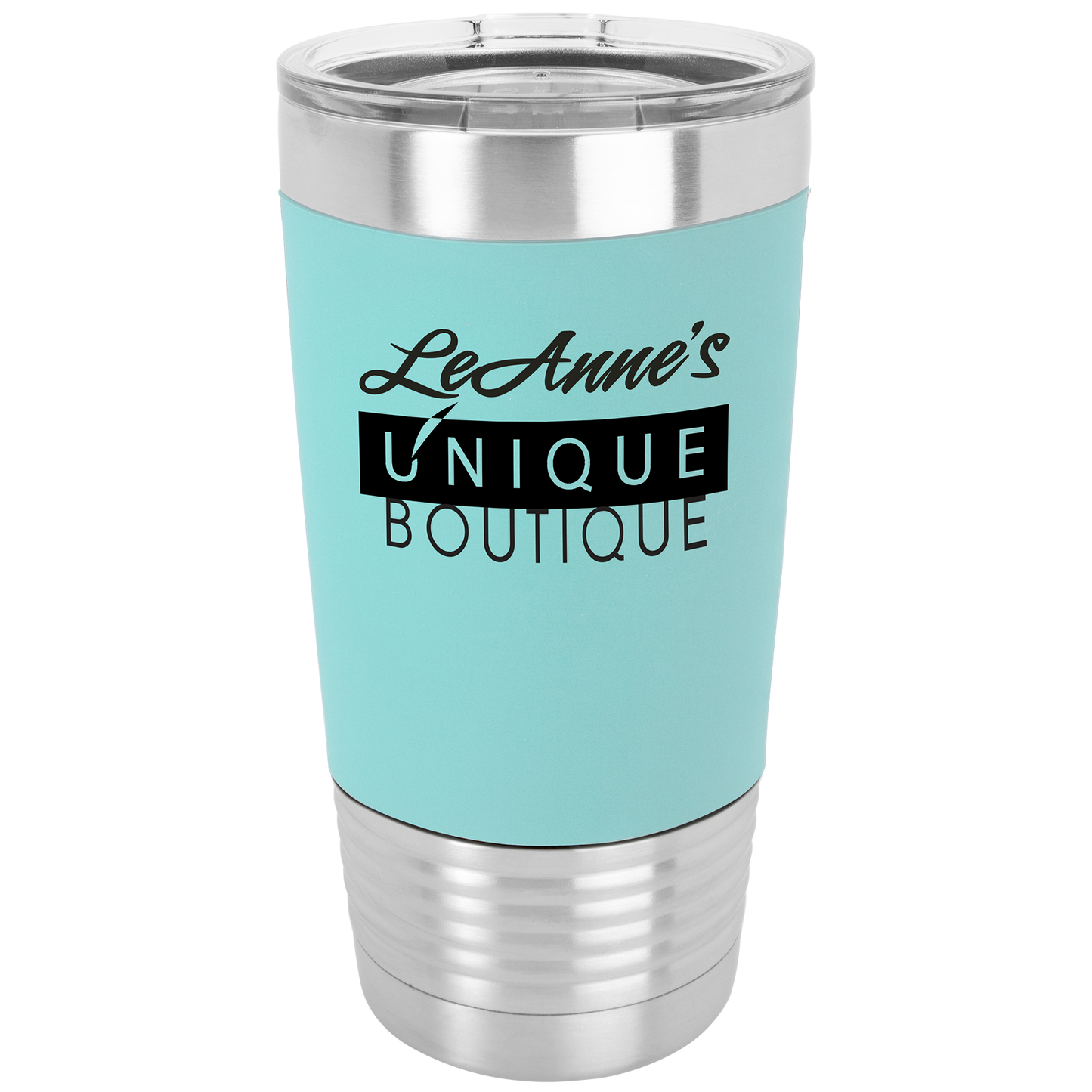 Customized Silicone Grip 20 oz. Tumbler with Clear Lid