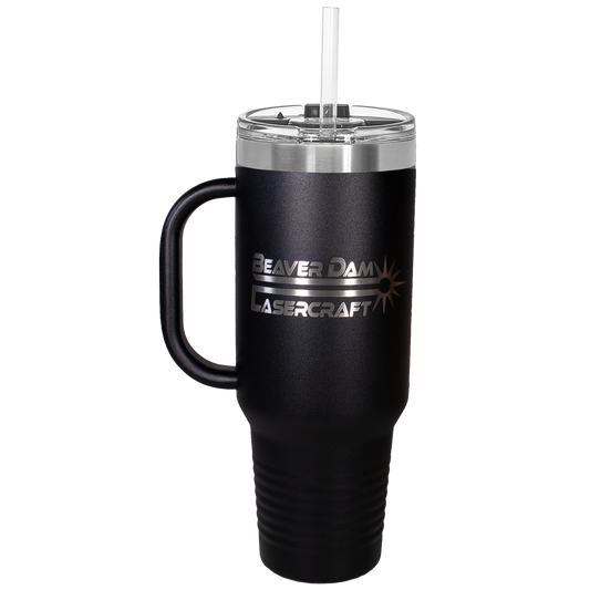Customized JUMBO 40 Oz. Polar Camel Travel Mug with Handle & Straw