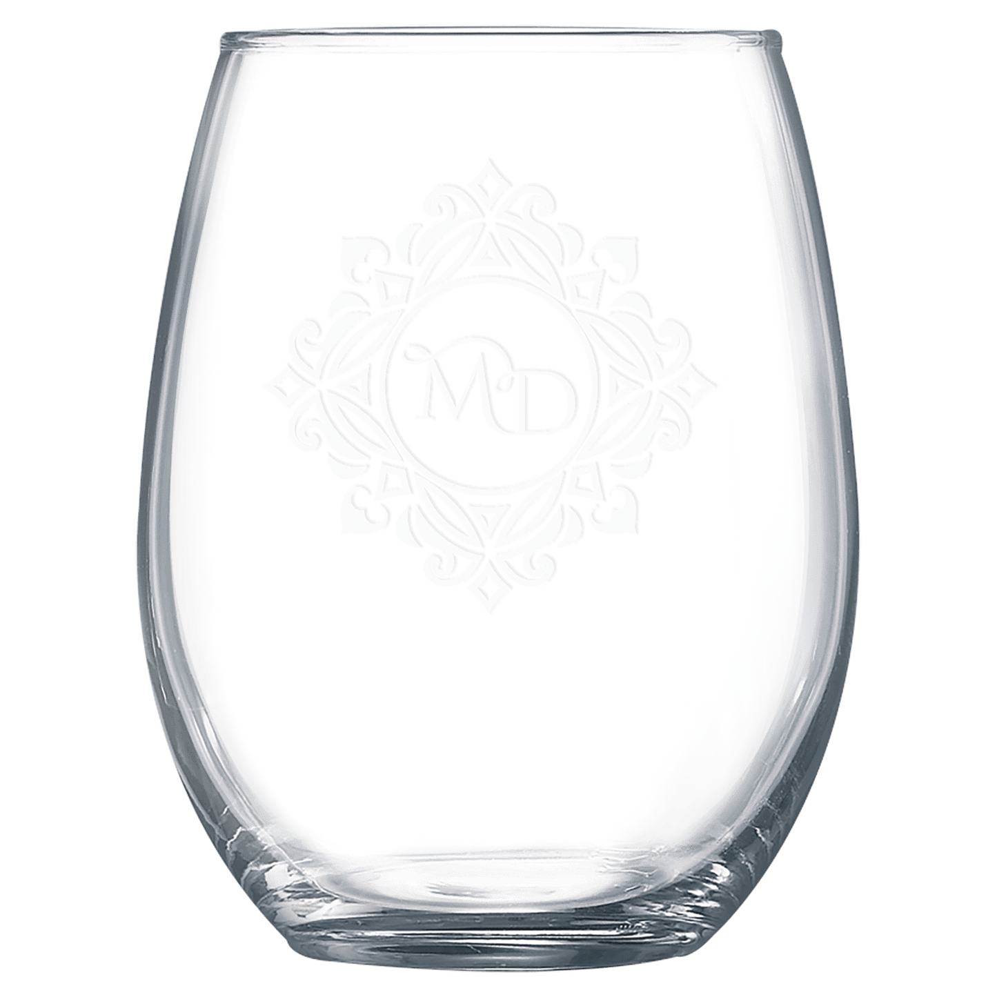 Customized Laser Etched 15 oz. Stemless Wine Glass