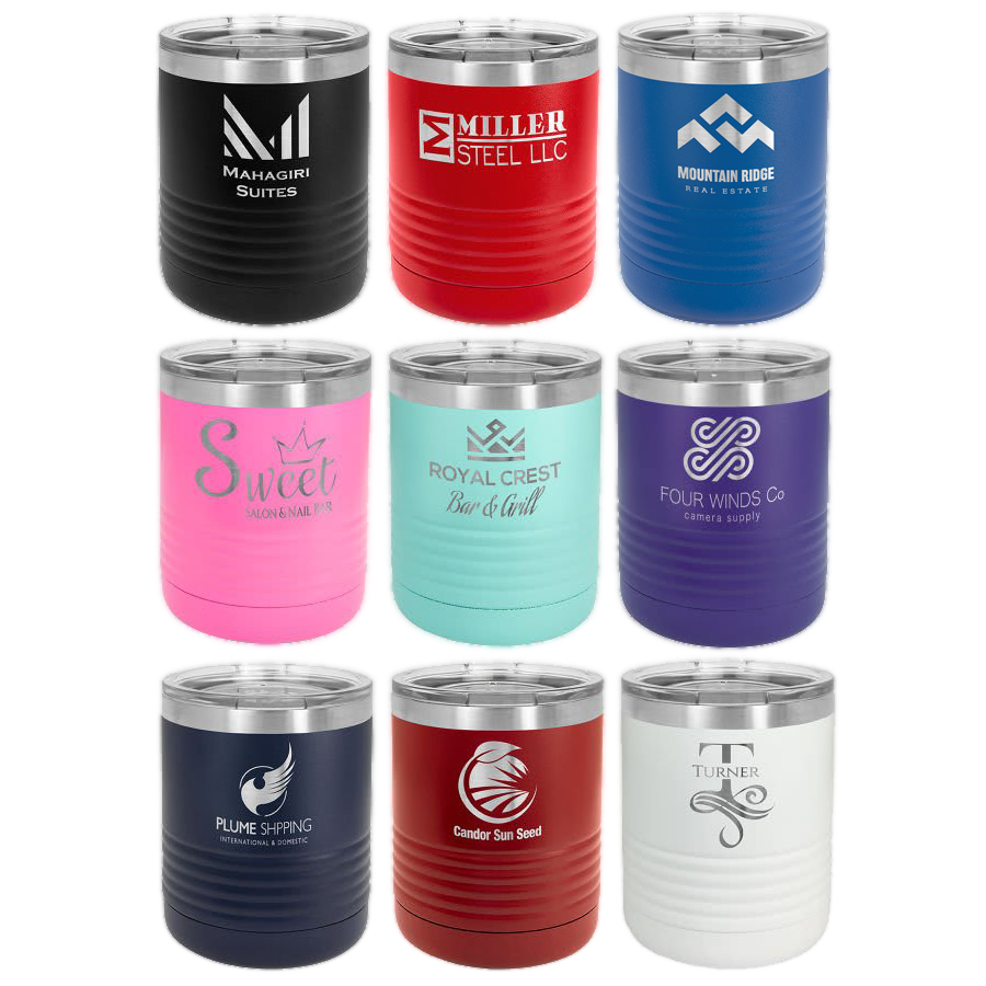 Customized 10 oz. Polar Camel Vacuum Insulated Ringneck Tumbler with Clear Lid