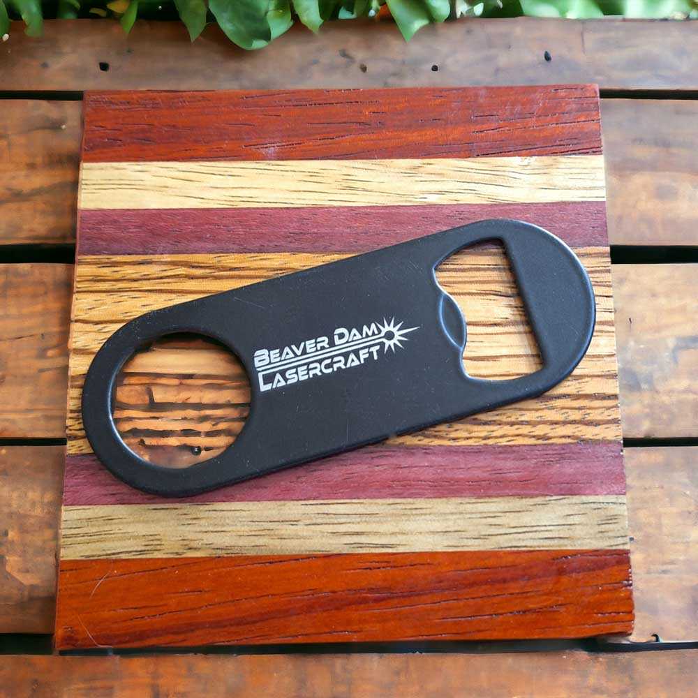 7 Inch Engraved Stainless Steel Bottle Opener - 5 Pack