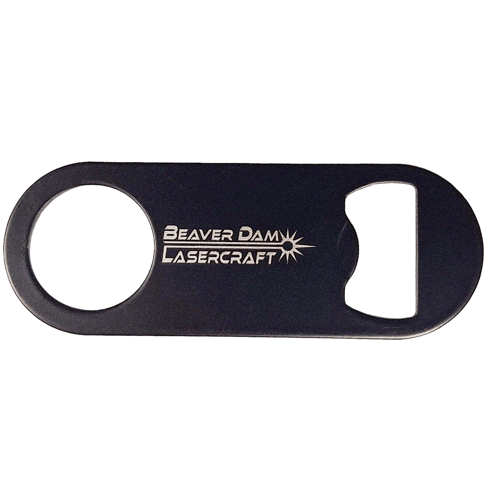 3.5 Inch Engraved Stainless Steel Bottle Opener - 5 Pack