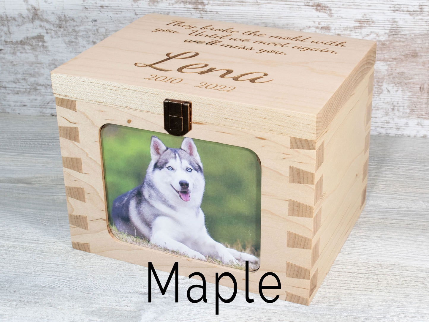 Hand Made Customized Dovetail Pet Urn