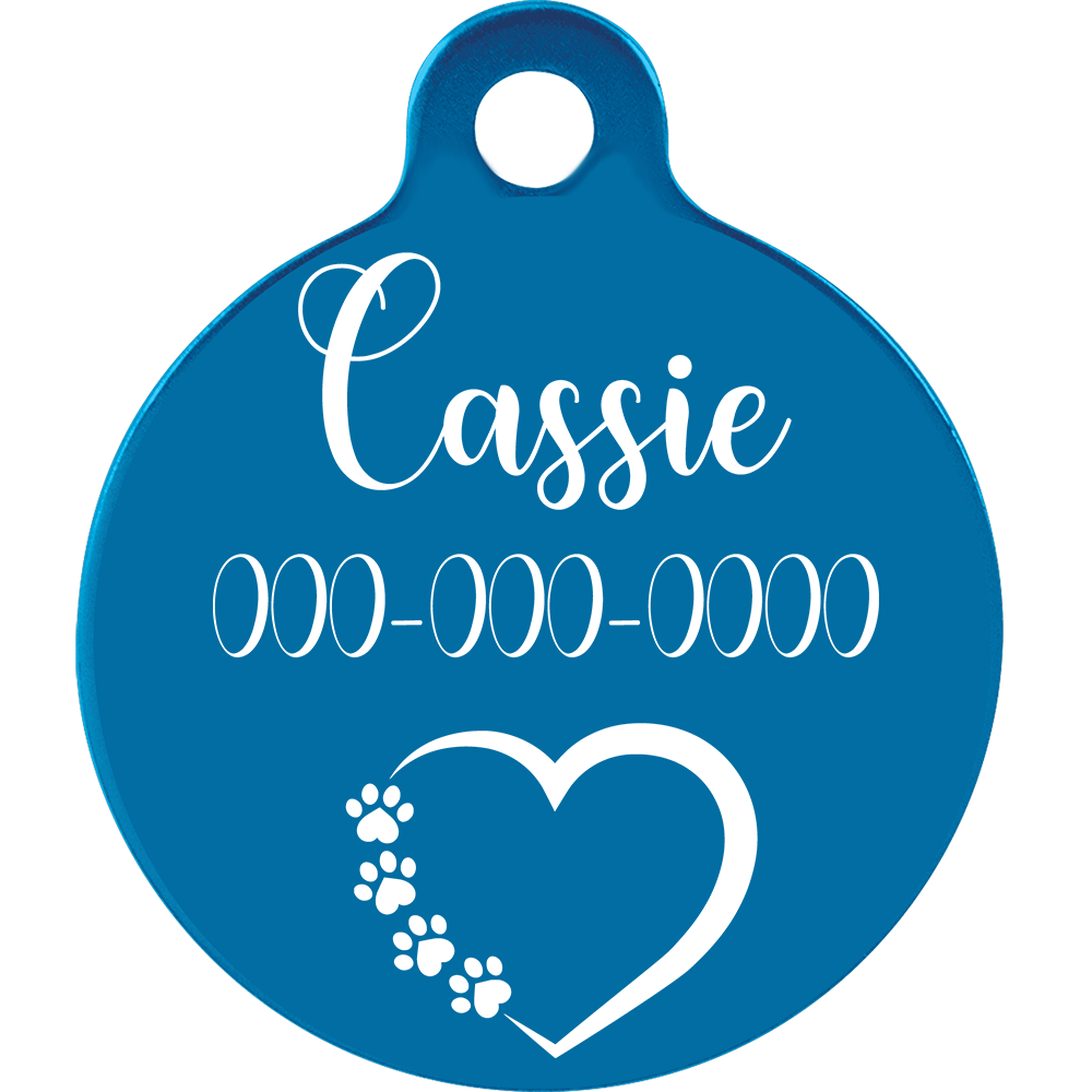 Round Medallion Anodized Aluminum Pet Tags