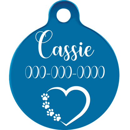 Round Medallion Anodized Aluminum Pet Tags