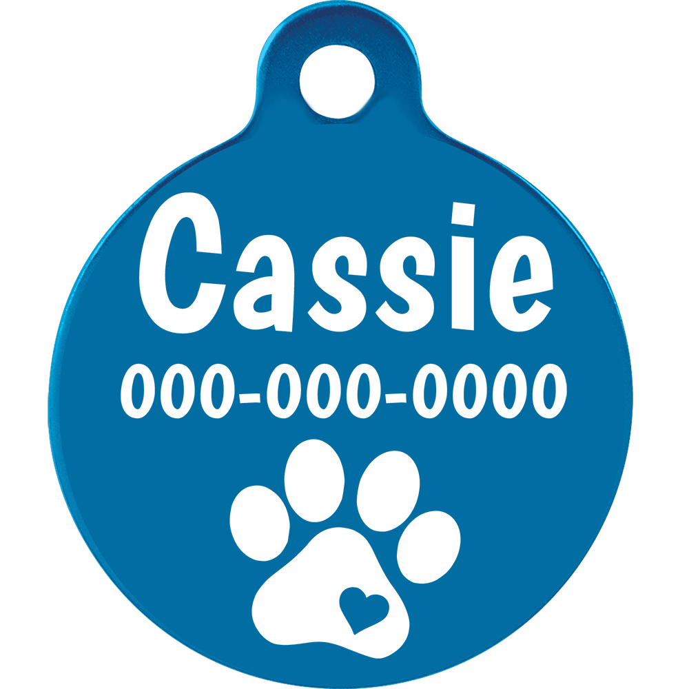 Round Medallion Anodized Aluminum Pet Tags