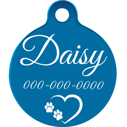 Round Medallion Anodized Aluminum Pet Tags