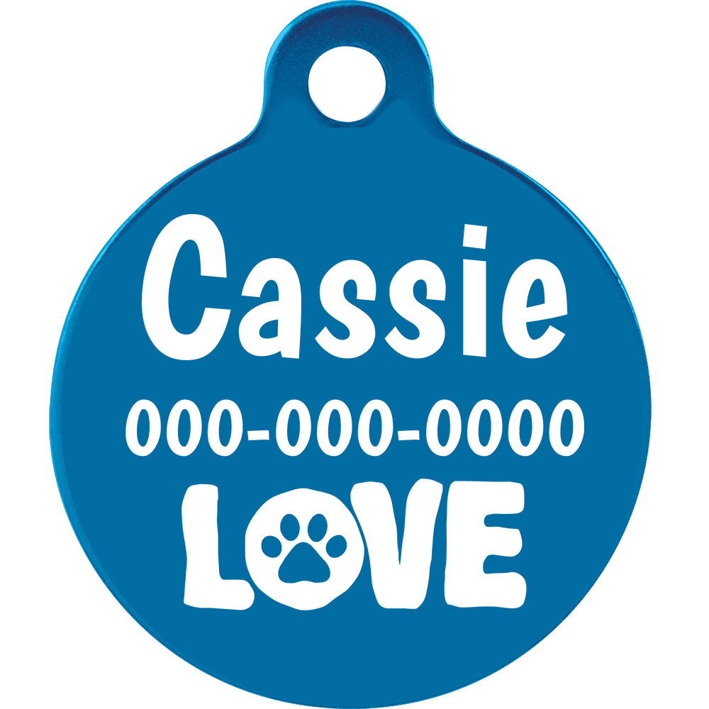 Round Medallion Anodized Aluminum Pet Tags