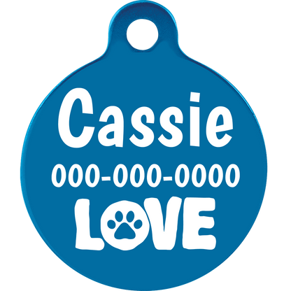 Round Medallion Anodized Aluminum Pet Tags