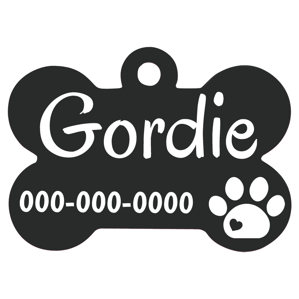 Anodized Aluminum Bone Pet Tags