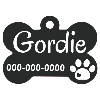 Anodized Aluminum Bone Pet Tags