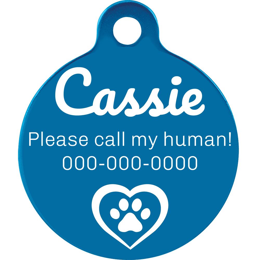 Round Medallion Anodized Aluminum Pet Tags