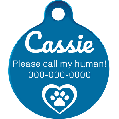 Round Medallion Anodized Aluminum Pet Tags