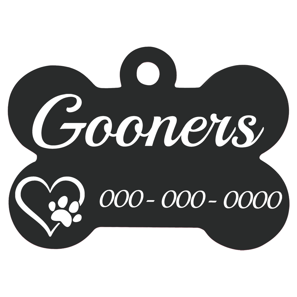 Anodized Aluminum Bone Pet Tags