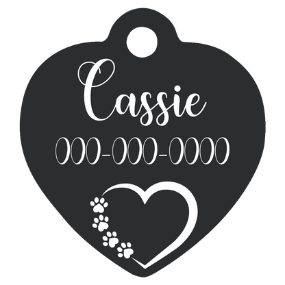 Heart Shaped Anodized Aluminum Pet Tags