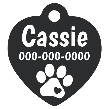 Heart Shaped Anodized Aluminum Pet Tags