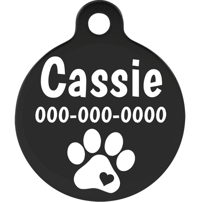 Round Medallion Anodized Aluminum Pet Tags