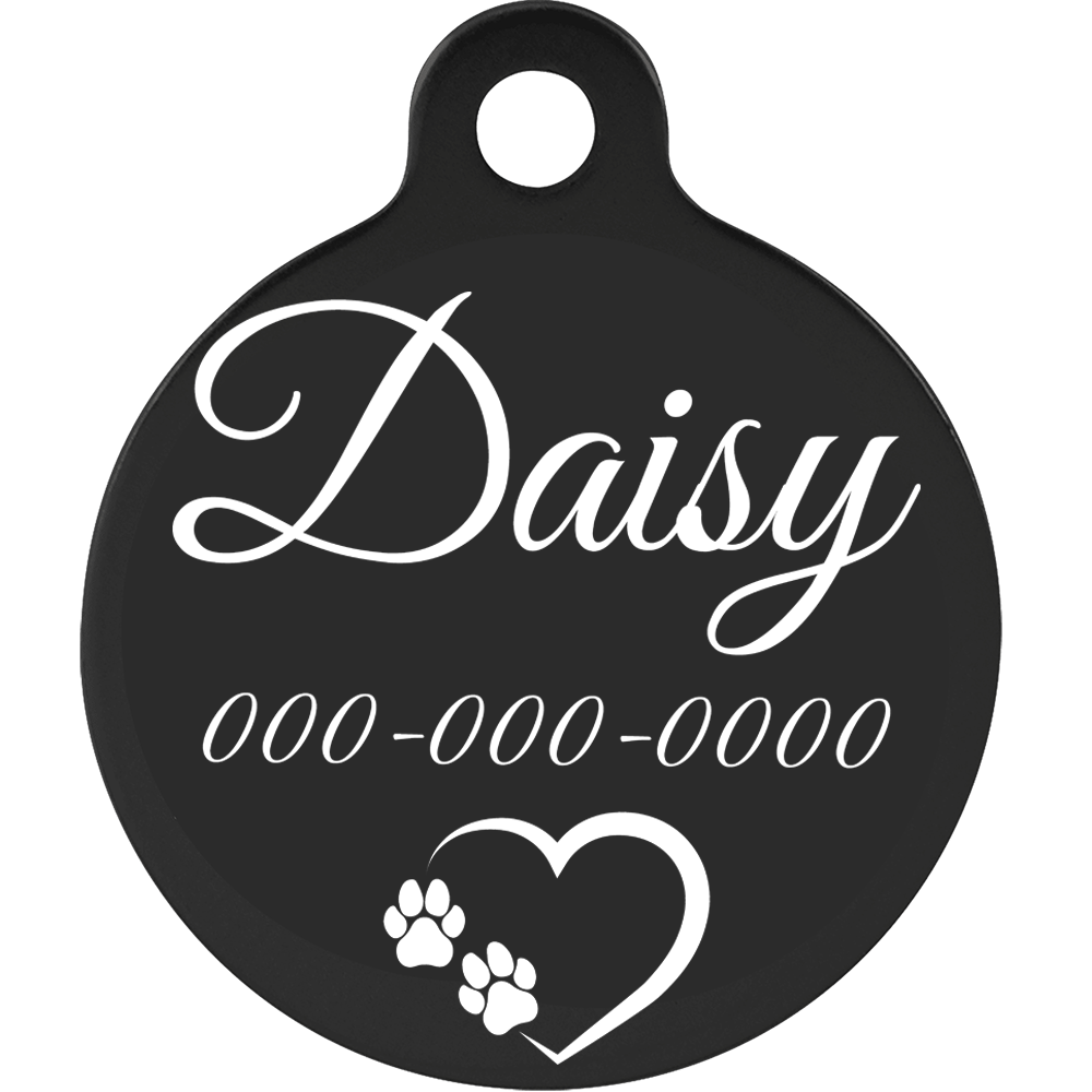 Round Medallion Anodized Aluminum Pet Tags