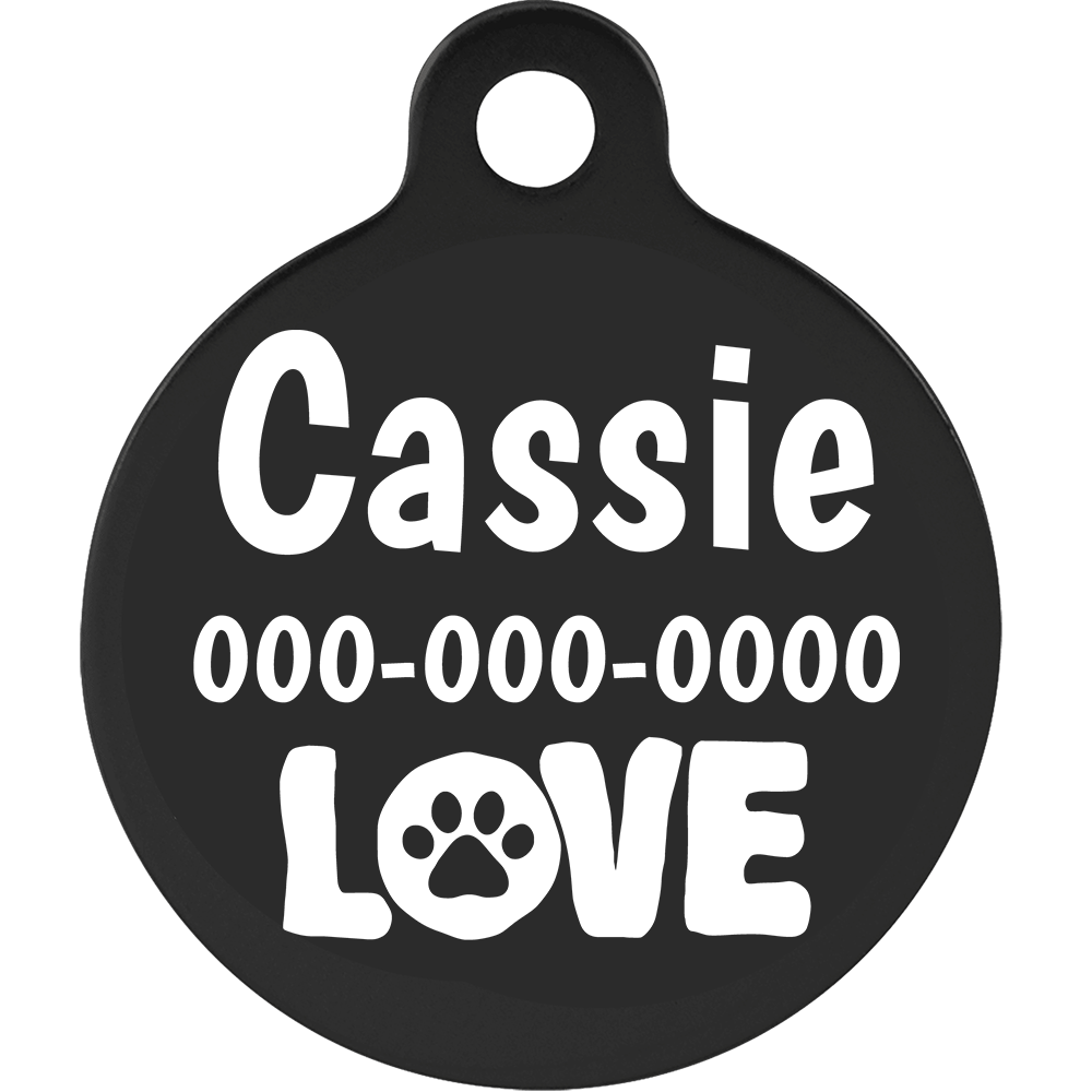Round Medallion Anodized Aluminum Pet Tags