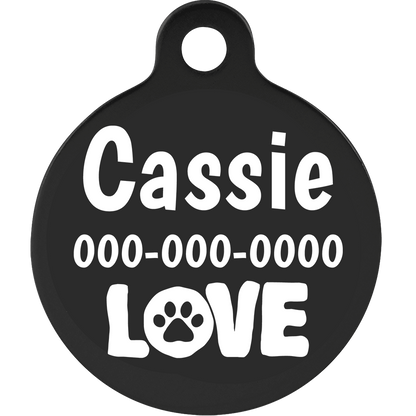 Round Medallion Anodized Aluminum Pet Tags