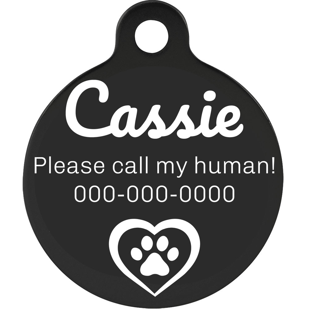 Round Medallion Anodized Aluminum Pet Tags