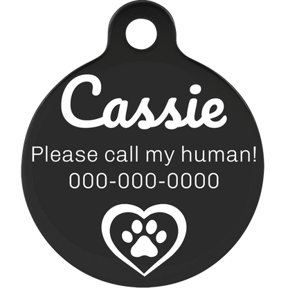 Round Medallion Anodized Aluminum Pet Tags