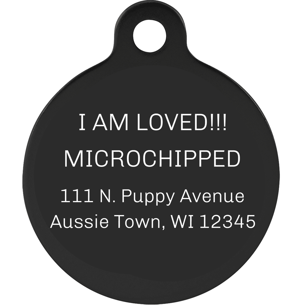 Round Medallion Anodized Aluminum Pet Tags