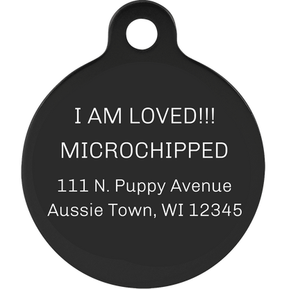 Round Medallion Anodized Aluminum Pet Tags