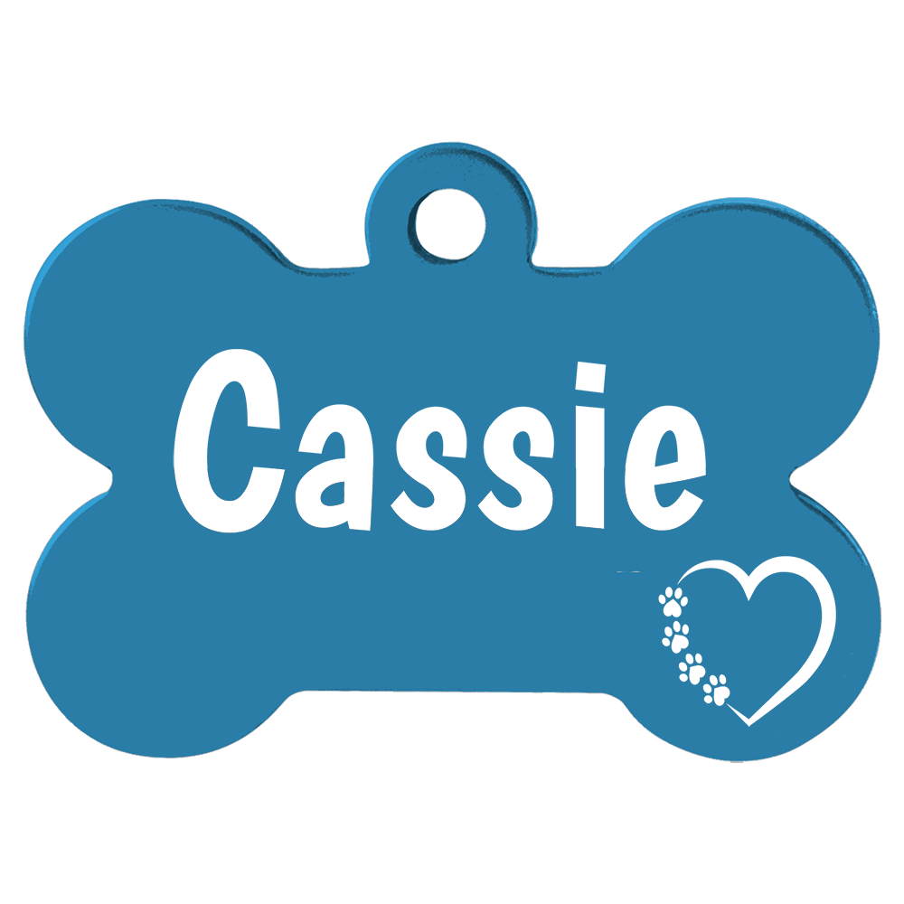 Anodized Aluminum Bone Pet Tags