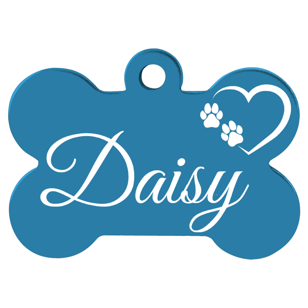 Anodized Aluminum Bone Pet Tags