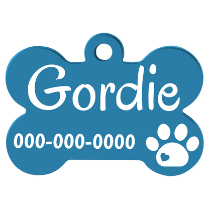 Anodized Aluminum Bone Pet Tags