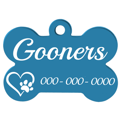 Anodized Aluminum Bone Pet Tags