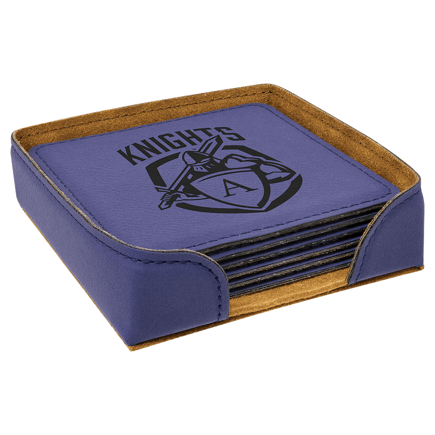 Leatherette 6-Coaster Set