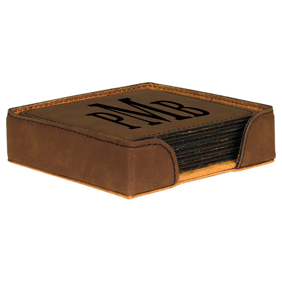 Leatherette 6-Coaster Set