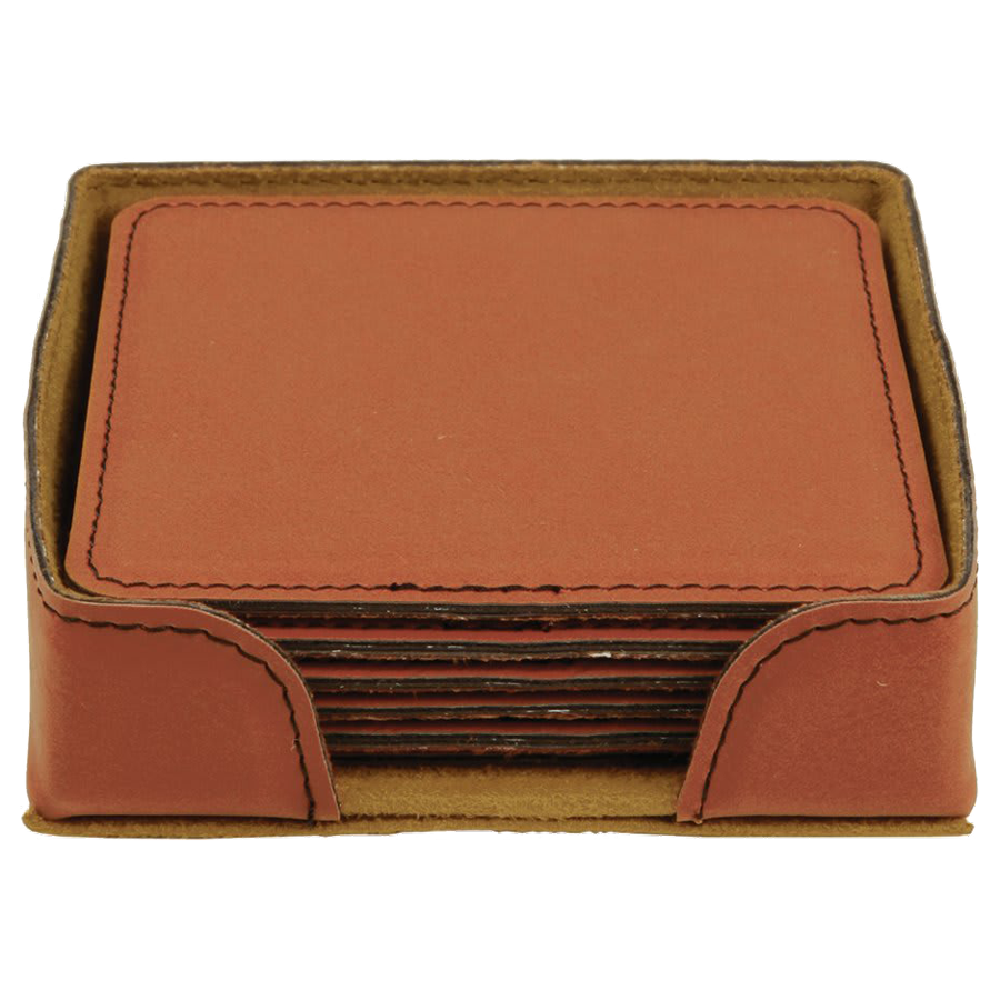 Leatherette 6-Coaster Set