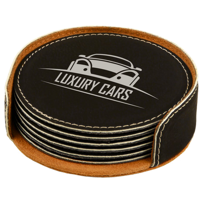 Leatherette 6-Coaster Set