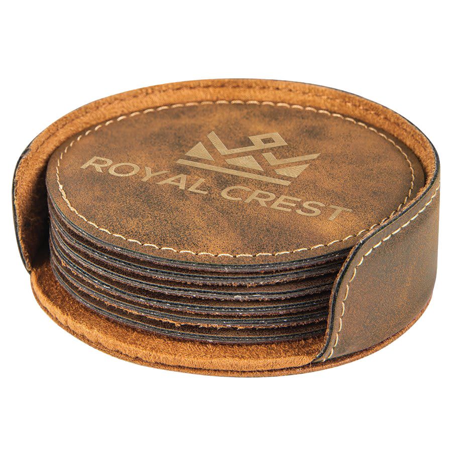 Leatherette 6-Coaster Set