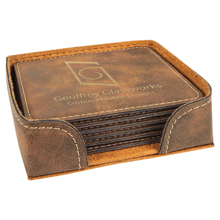 Leatherette 6-Coaster Set